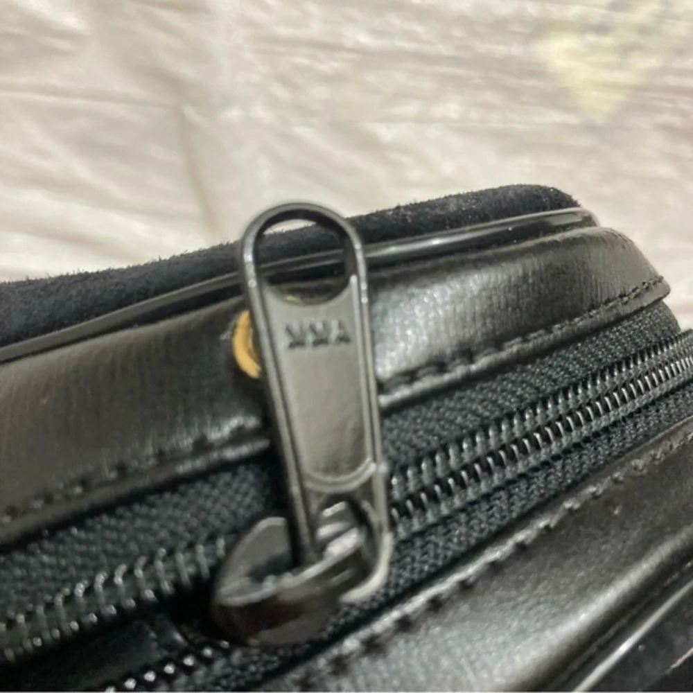 Givenchy vintage black suede leather clutch bag rare